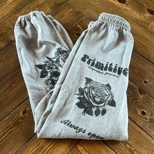 Women’s size small primitive jogger sweats.